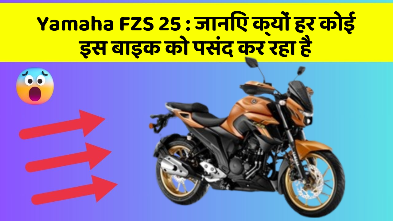 Yamaha FZS 25 : जानिए क्यों हर कोई इस बाइक को पसंद कर रहा है