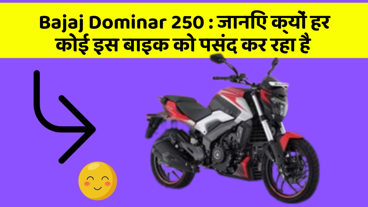 Bajaj Dominar 250: जानिए क्यों हर कोई इस बाइक को पसंद कर रहा है