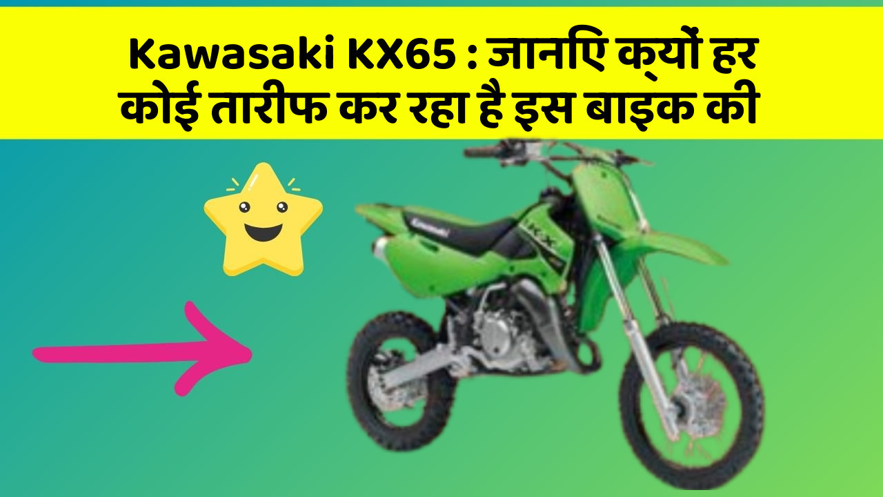 Kawasaki KX65 : जानिए क्यों हर कोई तारीफ कर रहा है इस बाइक की